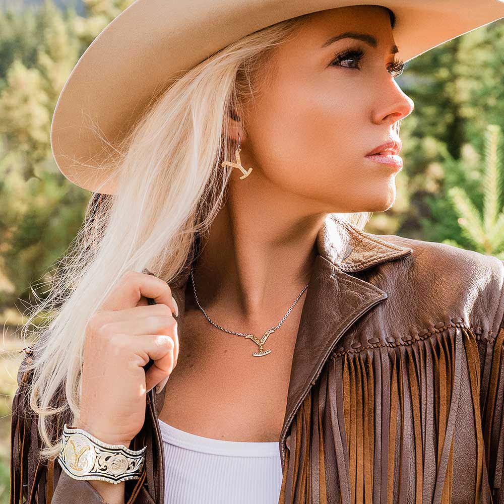 Montana Silversmiths Women's The Y Yellowstone Brand Earrings