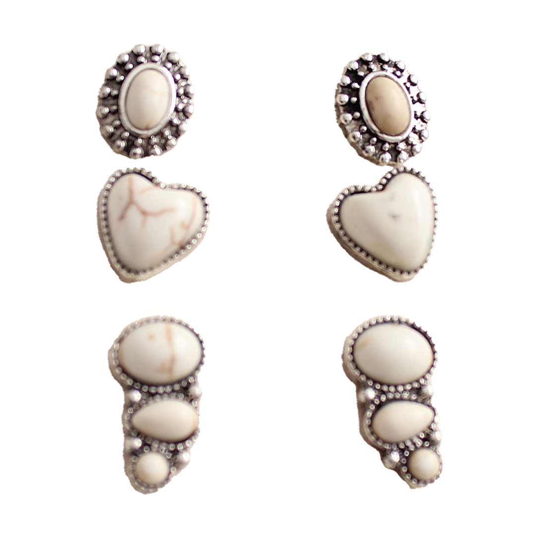Wyo-Horse Small Traditional Stud Earrings - Set of 3