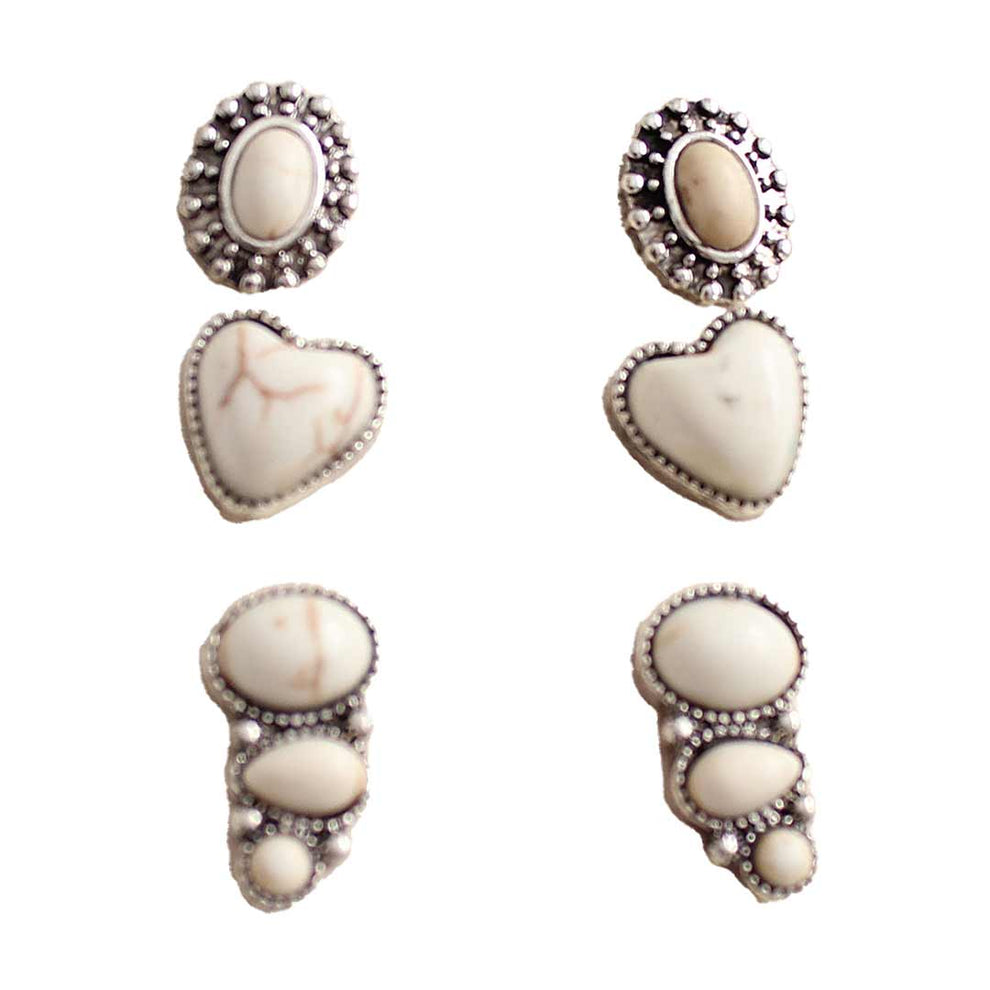 Wyo-Horse Small Traditional Stud Earrings - Set of 3