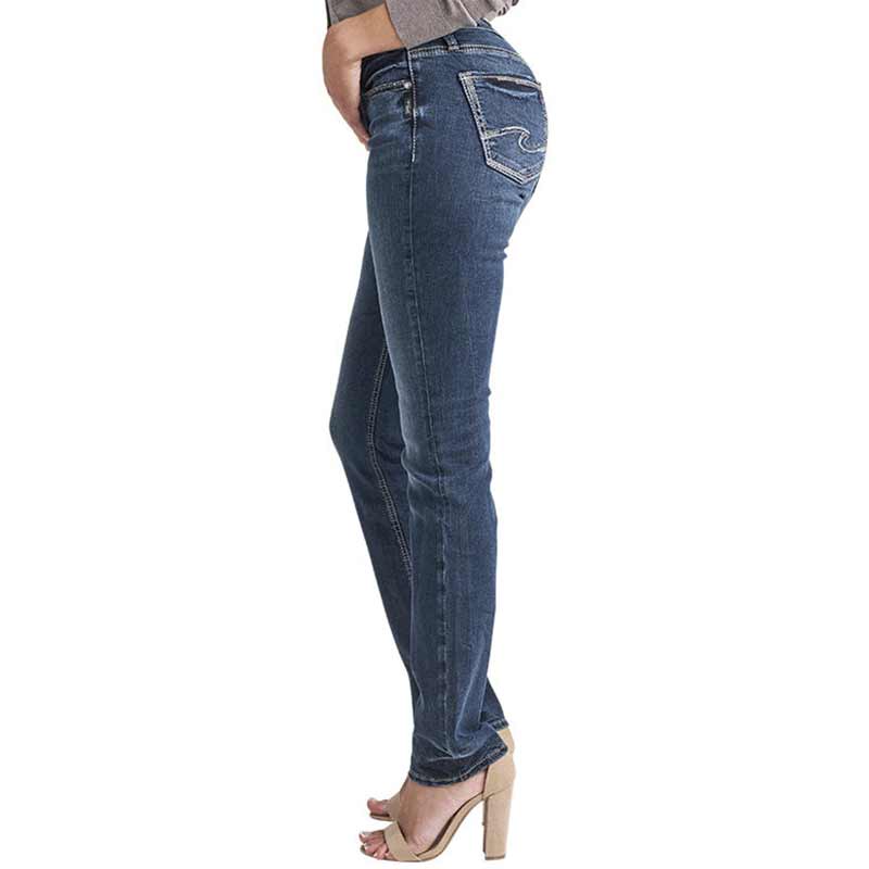Silver Jeans Women's Suki Mid Rise Straight Leg Jeans