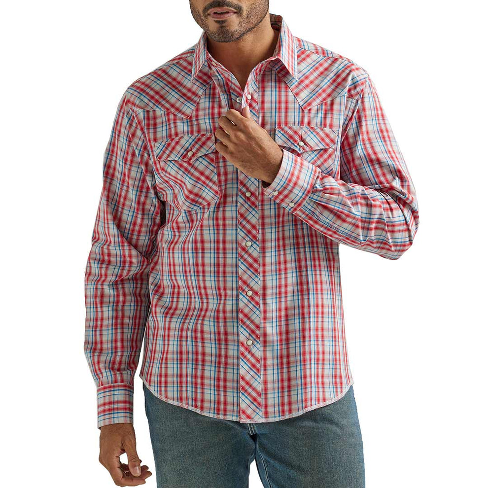 Wrangler Men's Fashion Plaid Snap Shirt