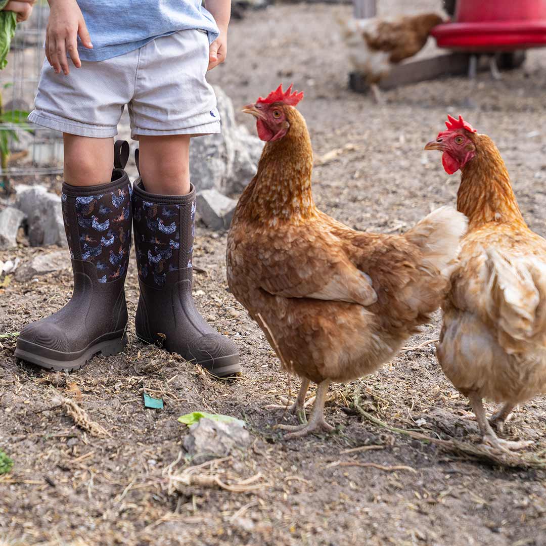 Muck Boot Co. Youth Chicken Print Chore Classic Boots