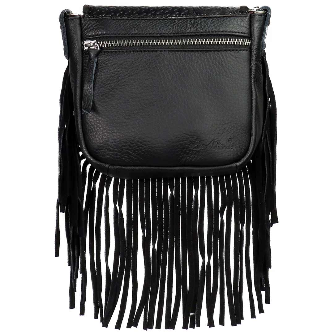 Montana West 100% Real Leather Tooled Crossbody