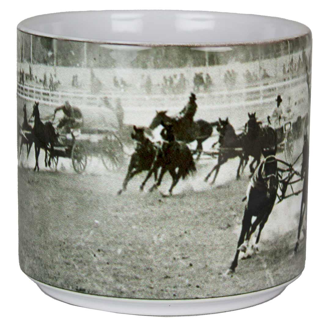 Calgary Stampede Black & White Chuckwagon Mug