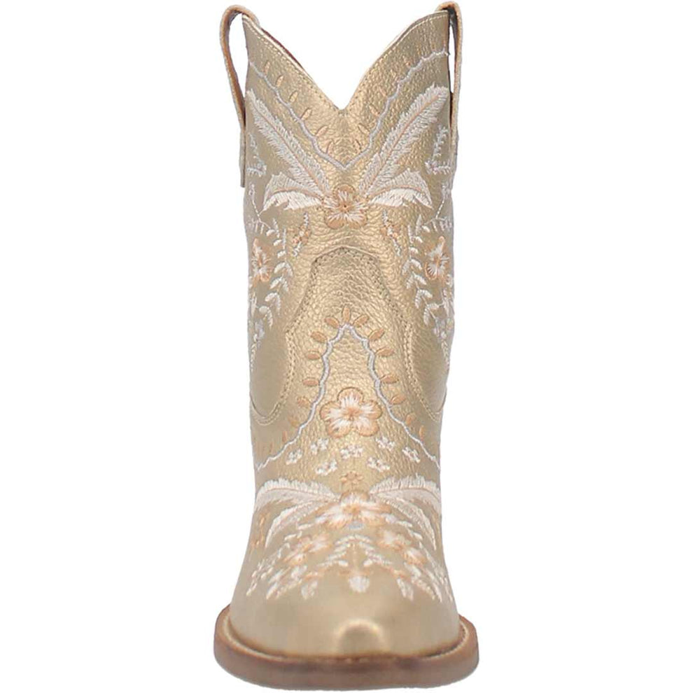 Dingo Women's Primrose Metallic Leather Cowgirl Booties