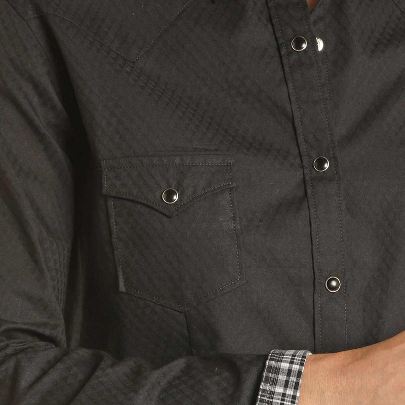 Rough Stock Women's Tone on Tone Diamond Snap Shirt