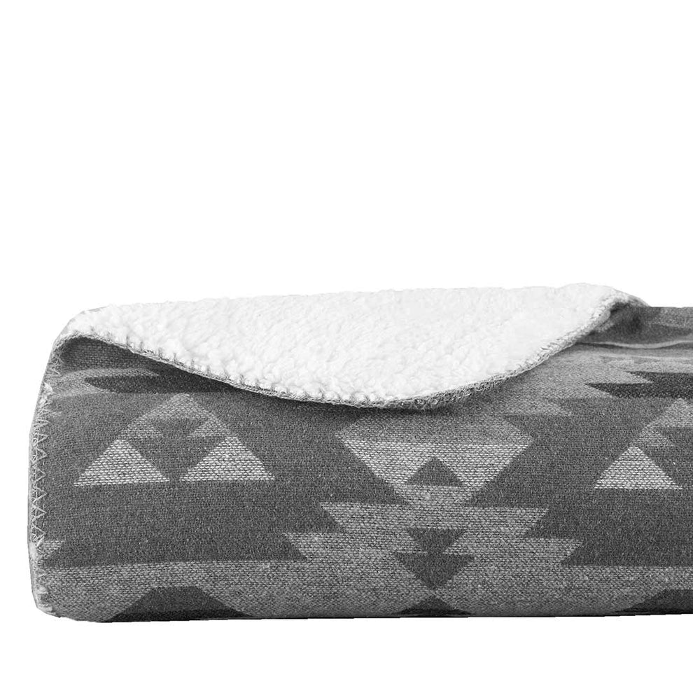 Hi End Accents Southwest Design Throw with Sherpa Backing