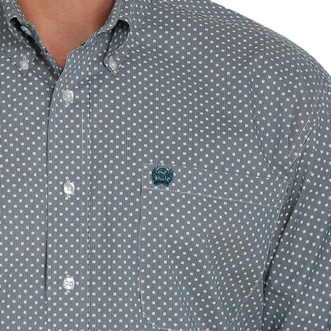 Cinch Men's Micro Stripe Print Button-Down Shirt