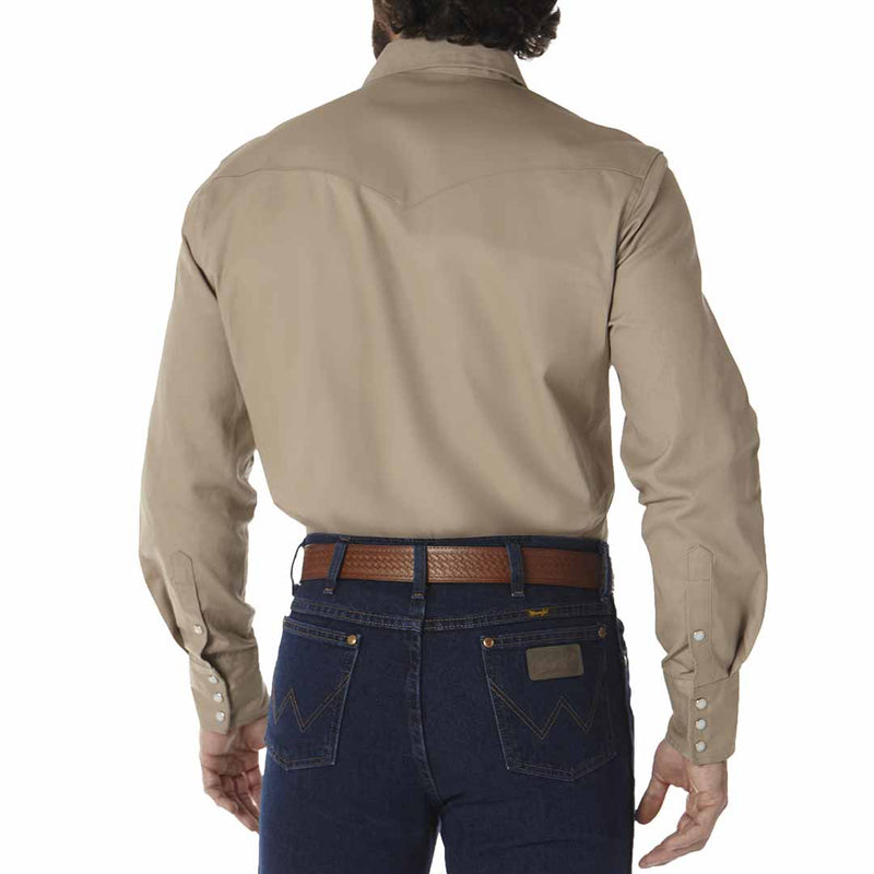 Wrangler Men's Cowboy Cut Firm Finish Snap Work Shirt