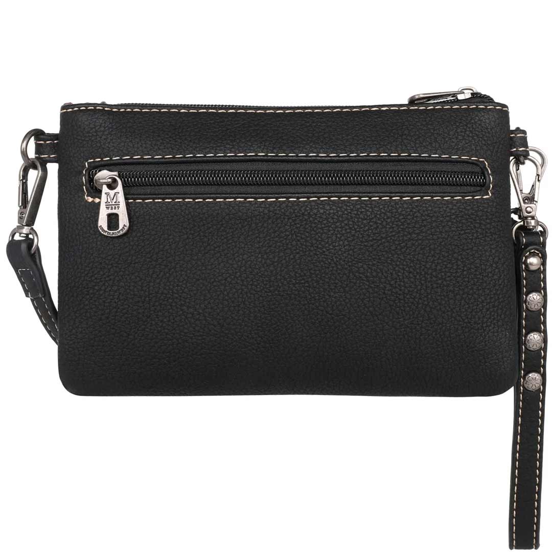 Montana West Concho Whipstitch Crossbody/Wristlet