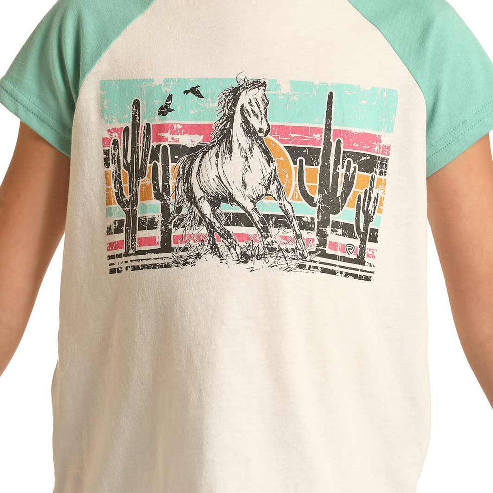 Rock & Roll Cowgirl Girls' Horse Graphic T-Shirt