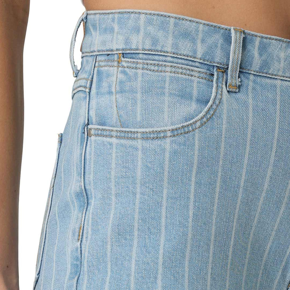 Wrangler Women's Rodeo Straight Leg Striped Cropped Jeans