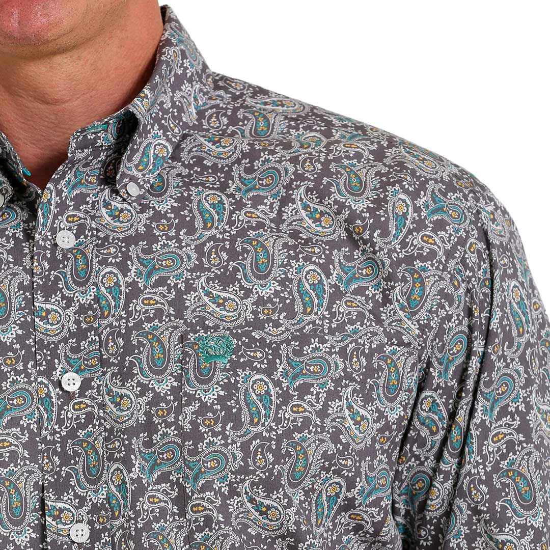 Cinch Men's Paisley Print Button-Down Shirt