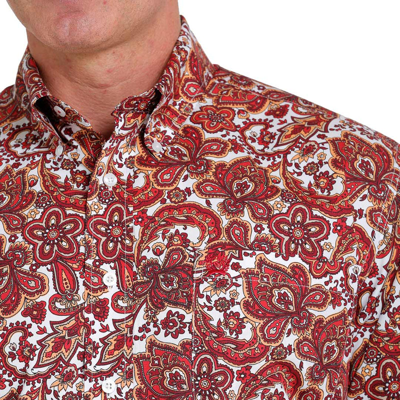 Cinch Men's Paisley Print Button-Down Shirt