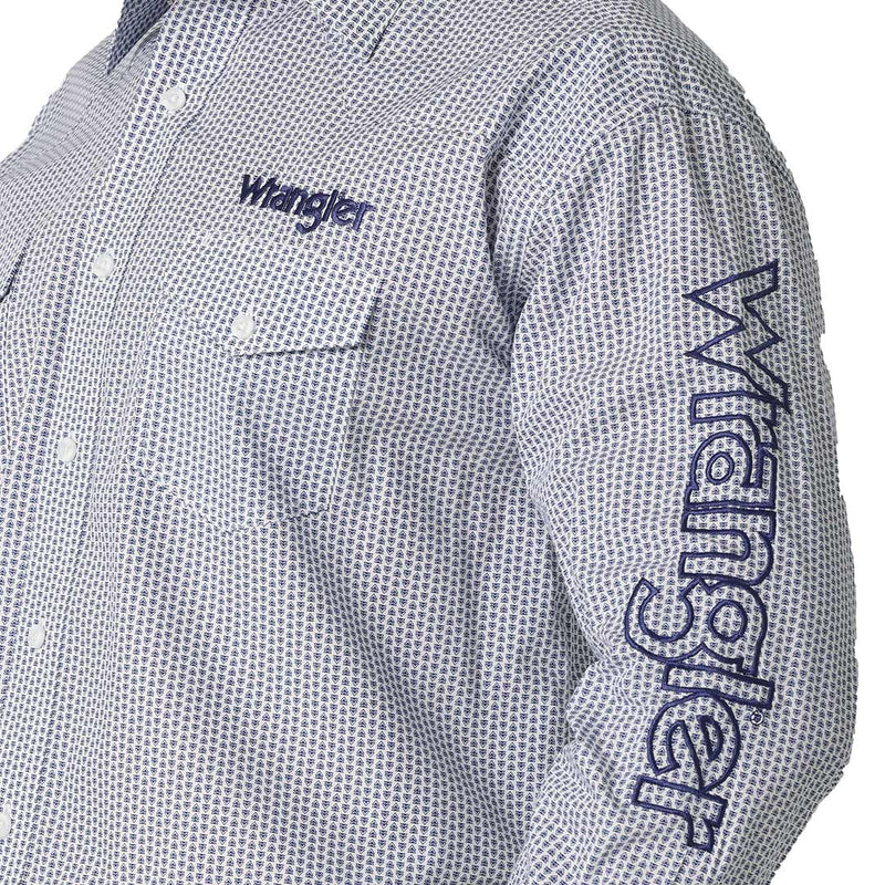 Wrangler Men's Logo Button-Down Print Shirt