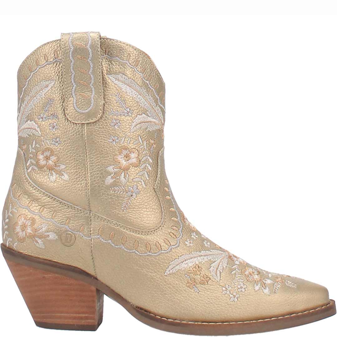 Dingo Women's Primrose Metallic Leather Cowgirl Booties
