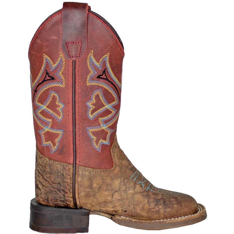Old West Kids' Distressed Vamp Cowboy Boots