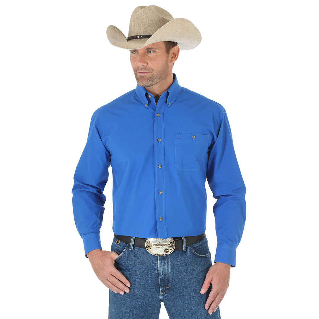 Chemise Unie George Strait Wrangler pour Hommes