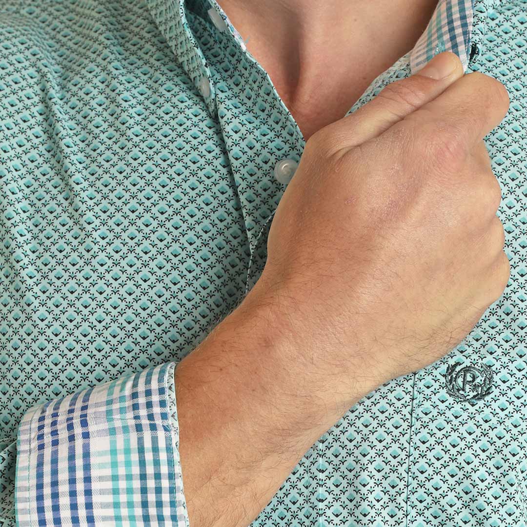 Panhandle Select Men's Diamond Print Button-Down Shirt