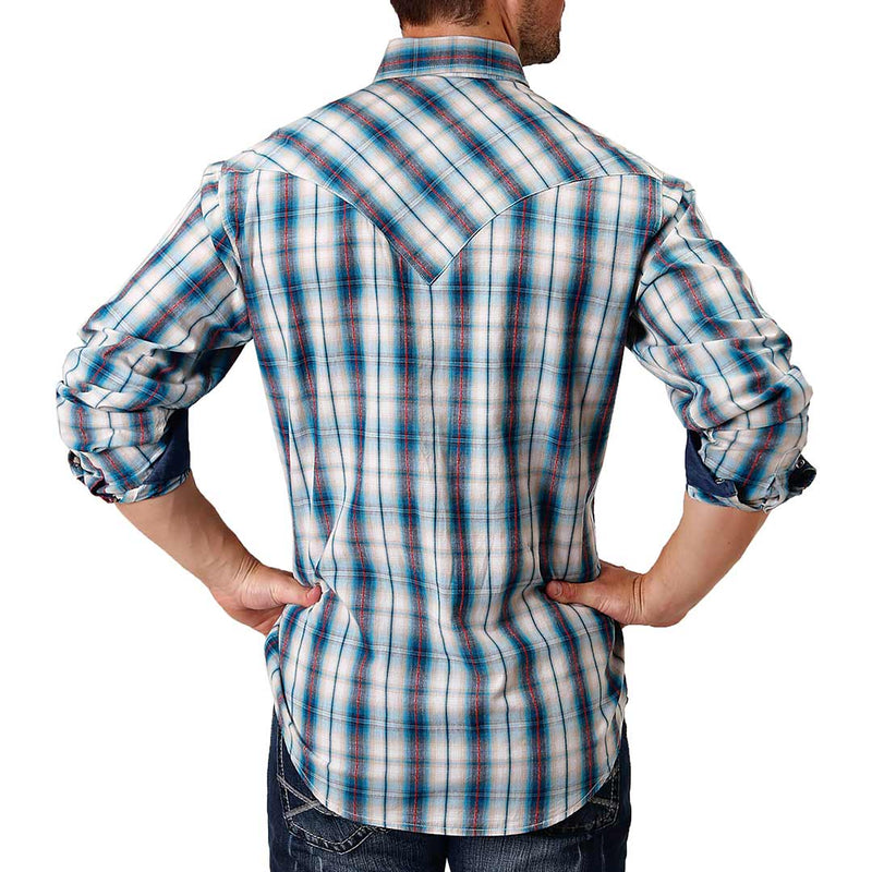 Roper Men's Fancy Pocket Plaid Snap Shirt
