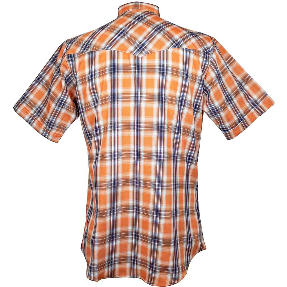 Ely Cattleman Men's Short Sleeve Plaid Snap Shirt
