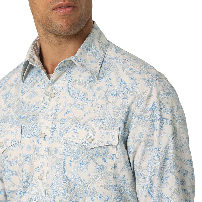 Wrangler Men's Retro Premium Floral Print Snap Shirt