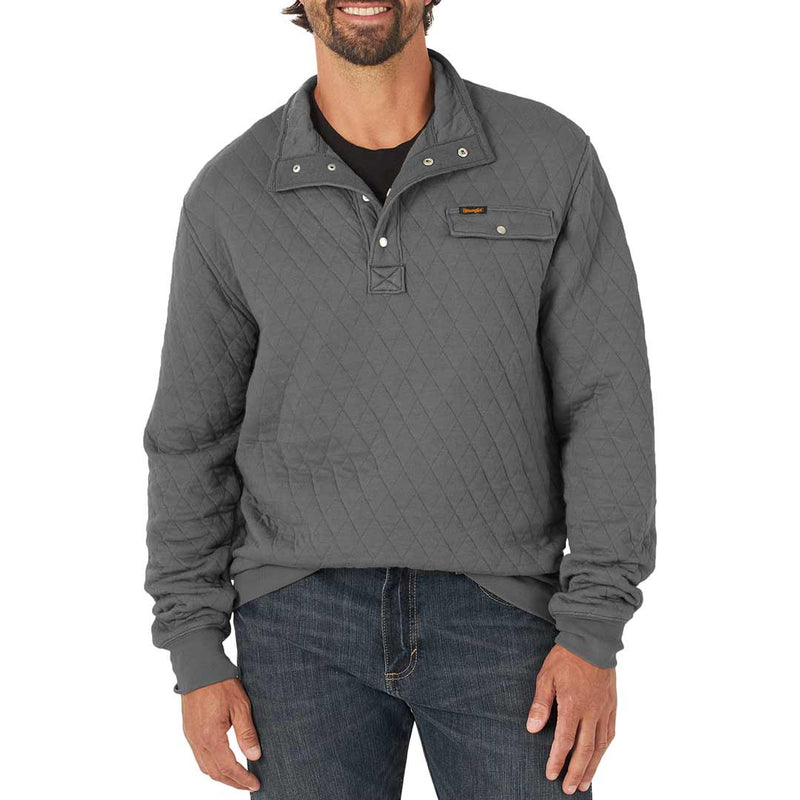 Wrangler Men's Quilted 1/4 Snap Pullover