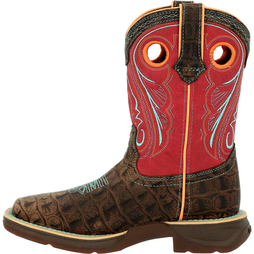 Durango Lil' Rebel Kids' Gator Embossed Cowboy Boots