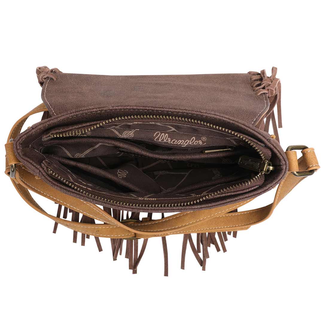 Wrangler Hair-On Cowhide Fringe Crossbody