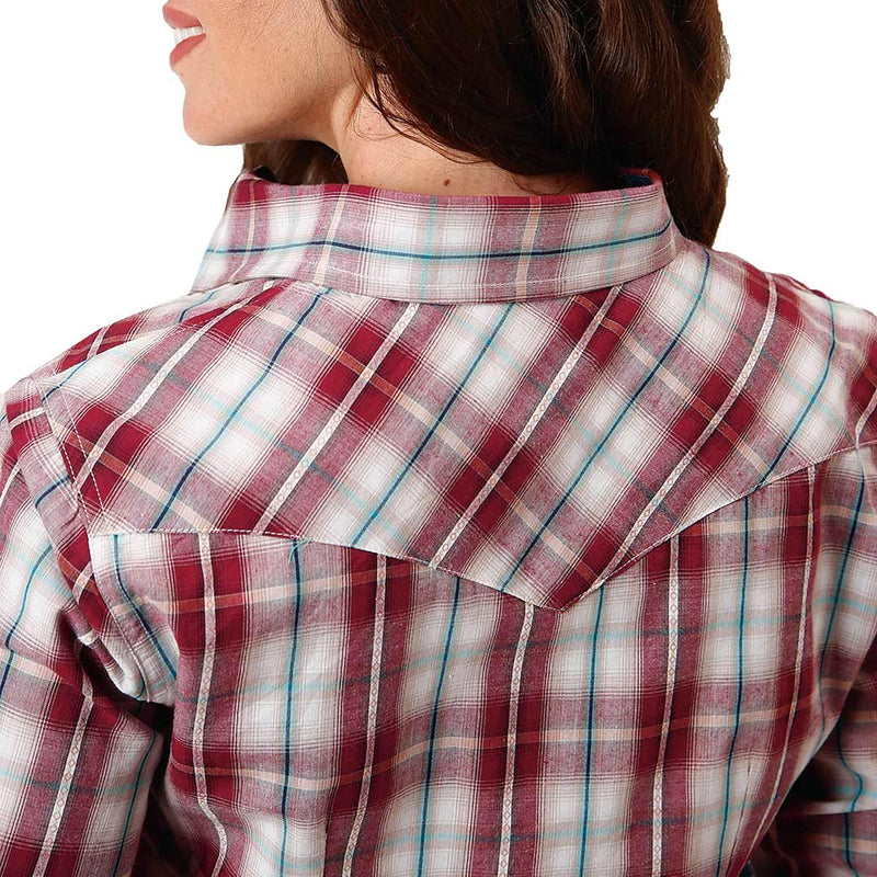 Roper Women's Sawtooth Pocket Plaid Snap Shirt