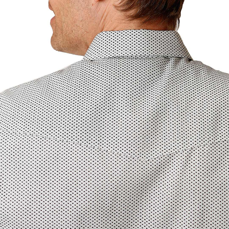 Roper Men's Micro Diamond Print Snap Shirt