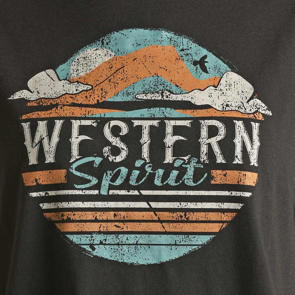 Rock & Roll Cowgirl Women's Western Spirit Cropped T-Shirt