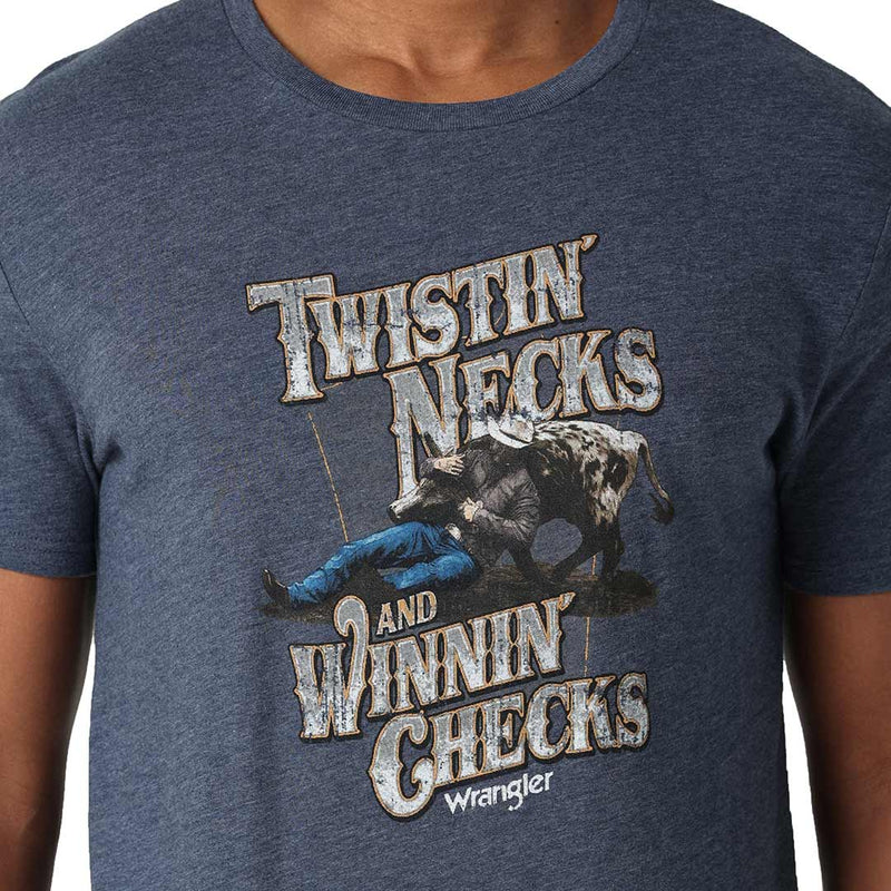 Wrangler Men's "Twistin' Necks and Winnin' Checks" Graphic T-shirt