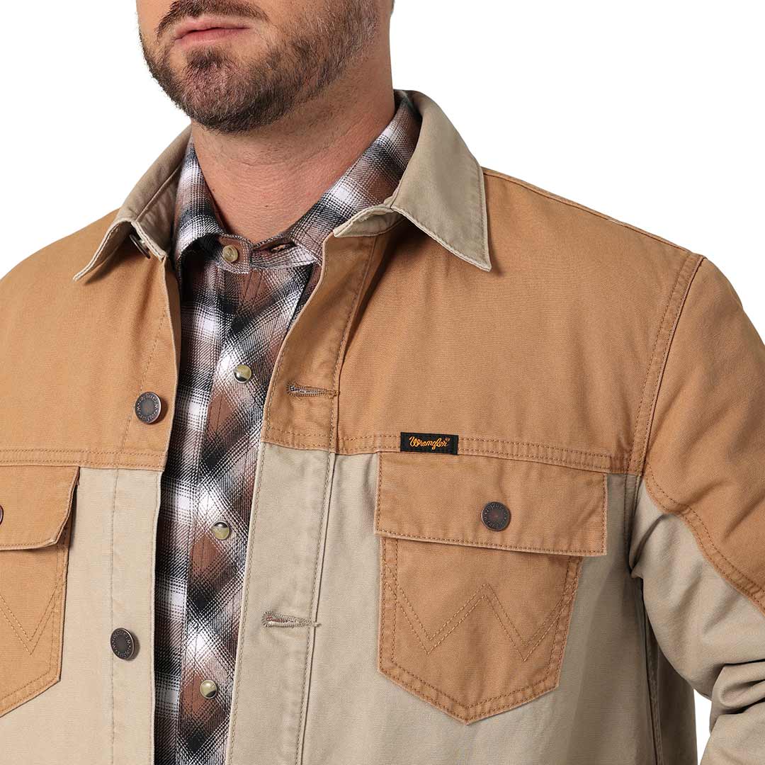 Wrangler Men's Mixed Canvas Chore Jacket