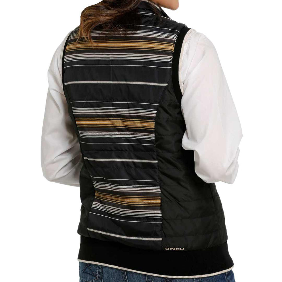 Cinch Women's Quilted Reversible Stripe Vest
