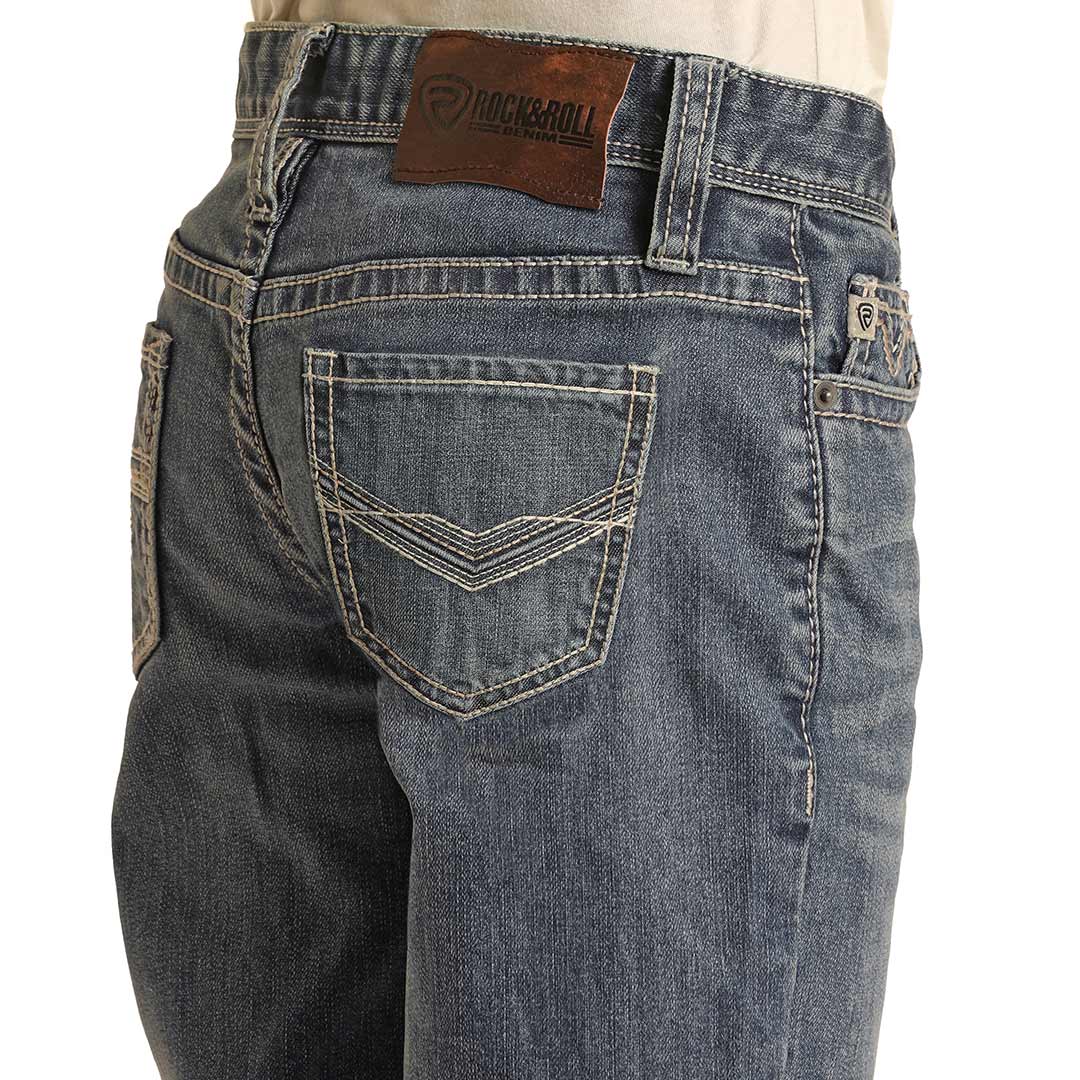 Rock & Roll Denim Boys' Relaxed Fit Stackable Bootcut Jeans