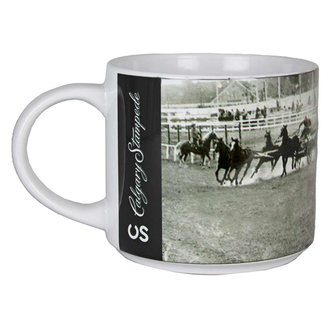 Calgary Stampede Black & White Chuckwagon Mug