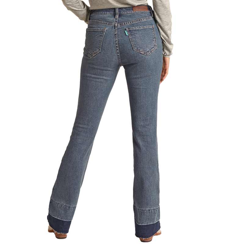 Hooey Women's High Rise Stretch Baby Flare Jeans