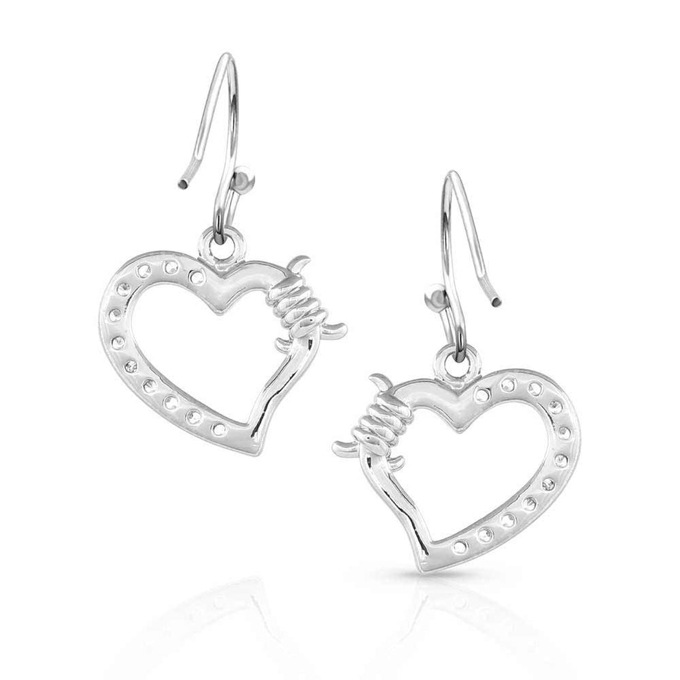 Montana Silversmiths Victory in Love Crystal Barbed Wire Earrings