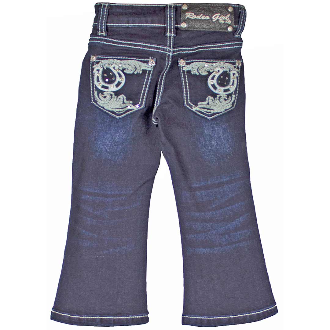 Rodeo Girl Toddler Girl's Embroidered Horseshoe Bootcut Jeans