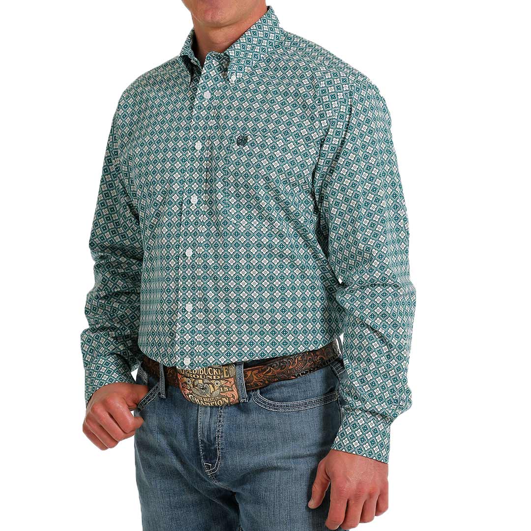 Cinch Men's Medallion Print Button-Down Shirt