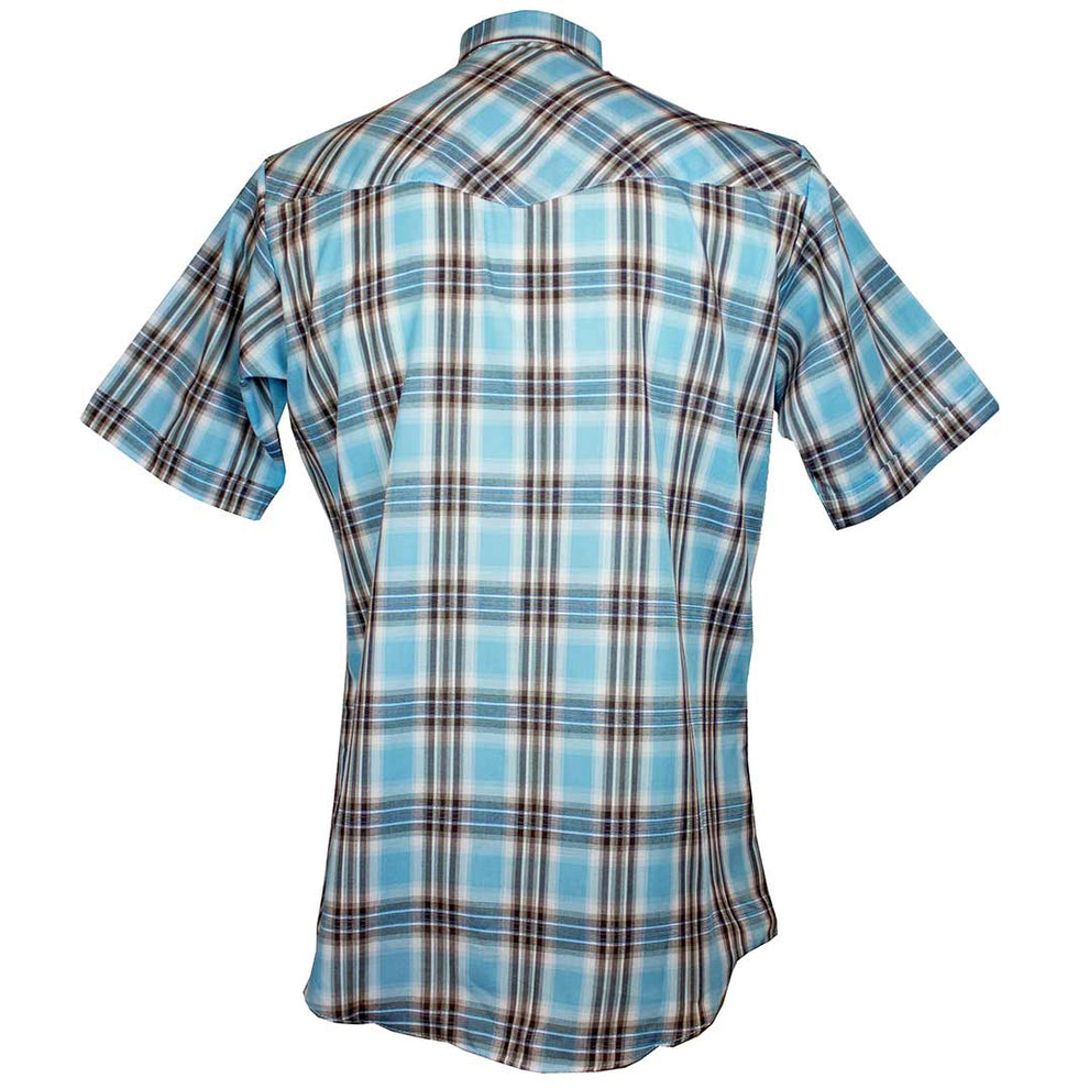 Ely Cattleman Men's Short Sleeve Plaid Snap Shirt