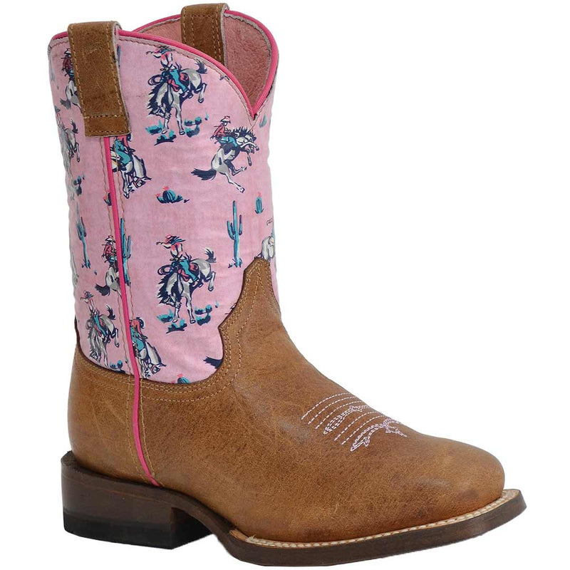 Roper Girls' Cowgirl Print Shaft Cowgirl Boots