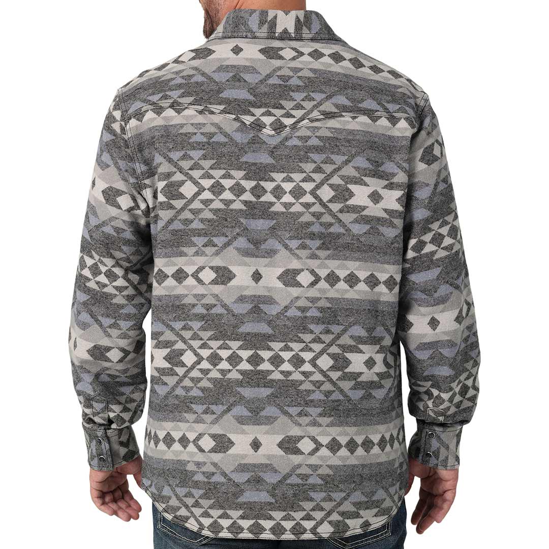 Wrangler Men's Retro Premium Jacquard Snap Shirt Jacket