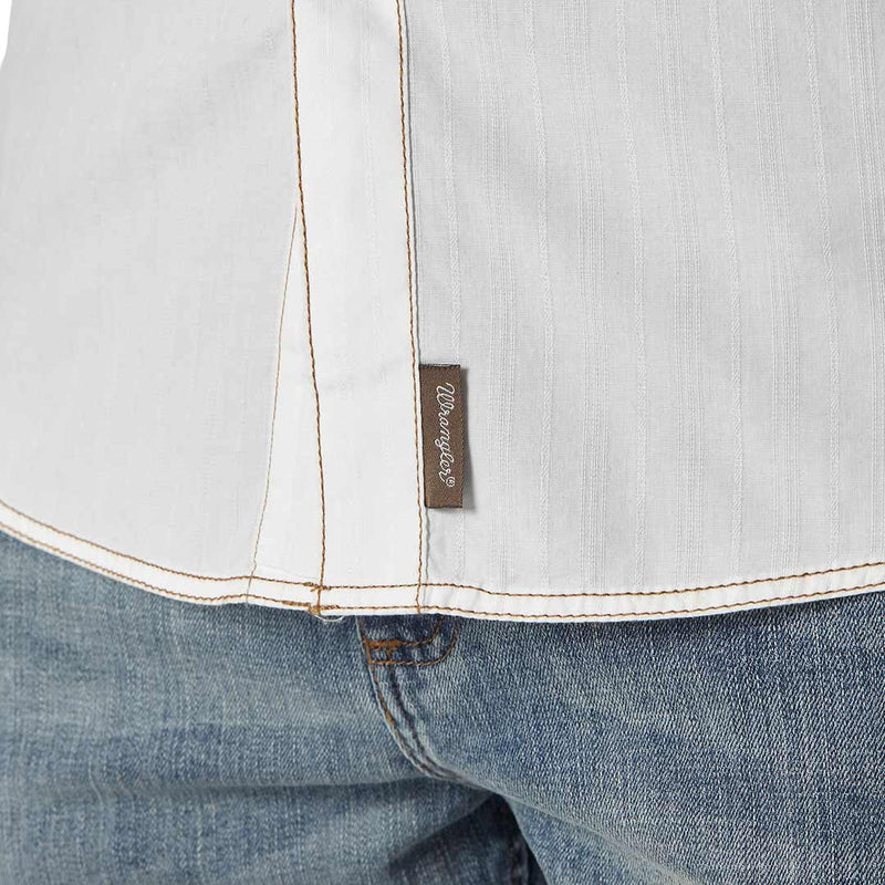 Wrangler Men's Retro Solid Dobby Snap Shirt
