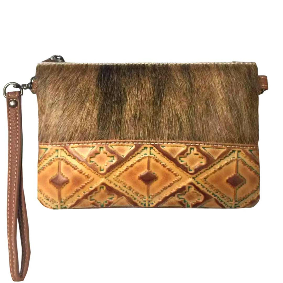 Montana West Hair-On Cowhide Leather Crossbody/Clutch