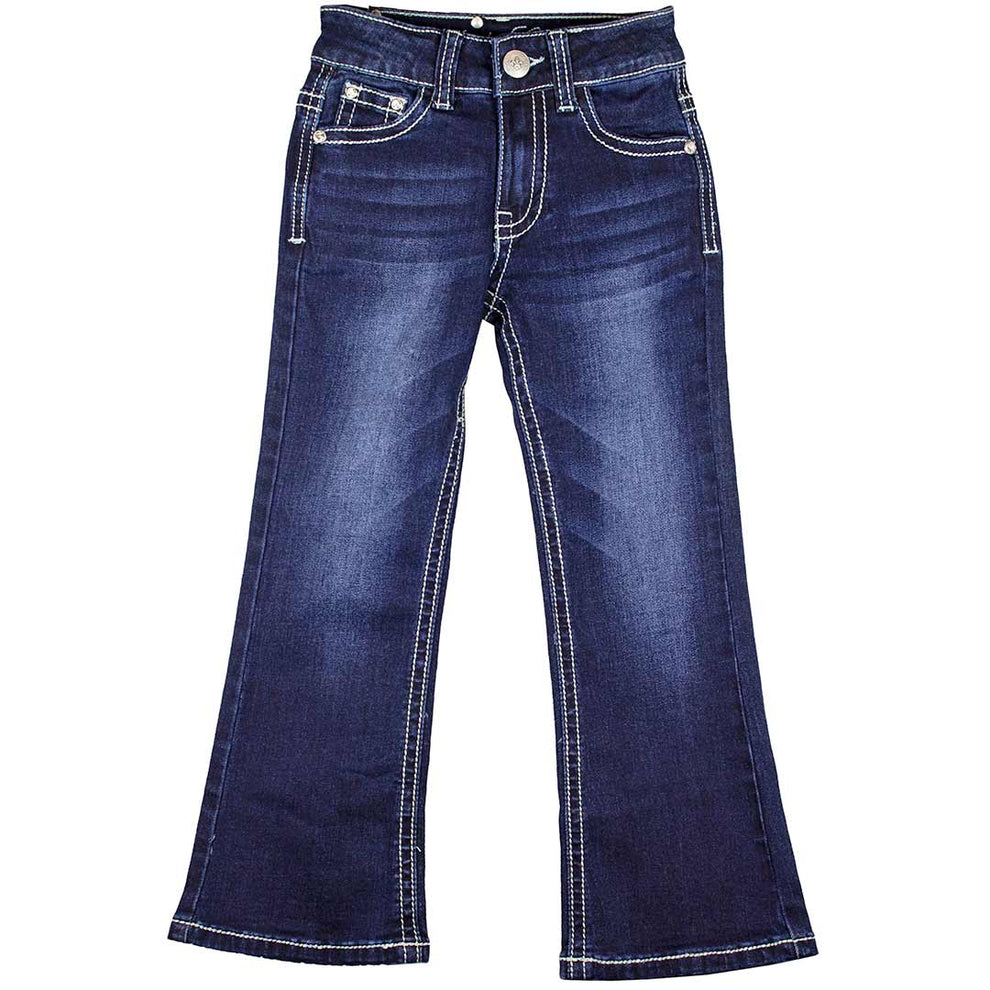 Rodeo Girl Girls' Feather Pocket Bootcut Jeans