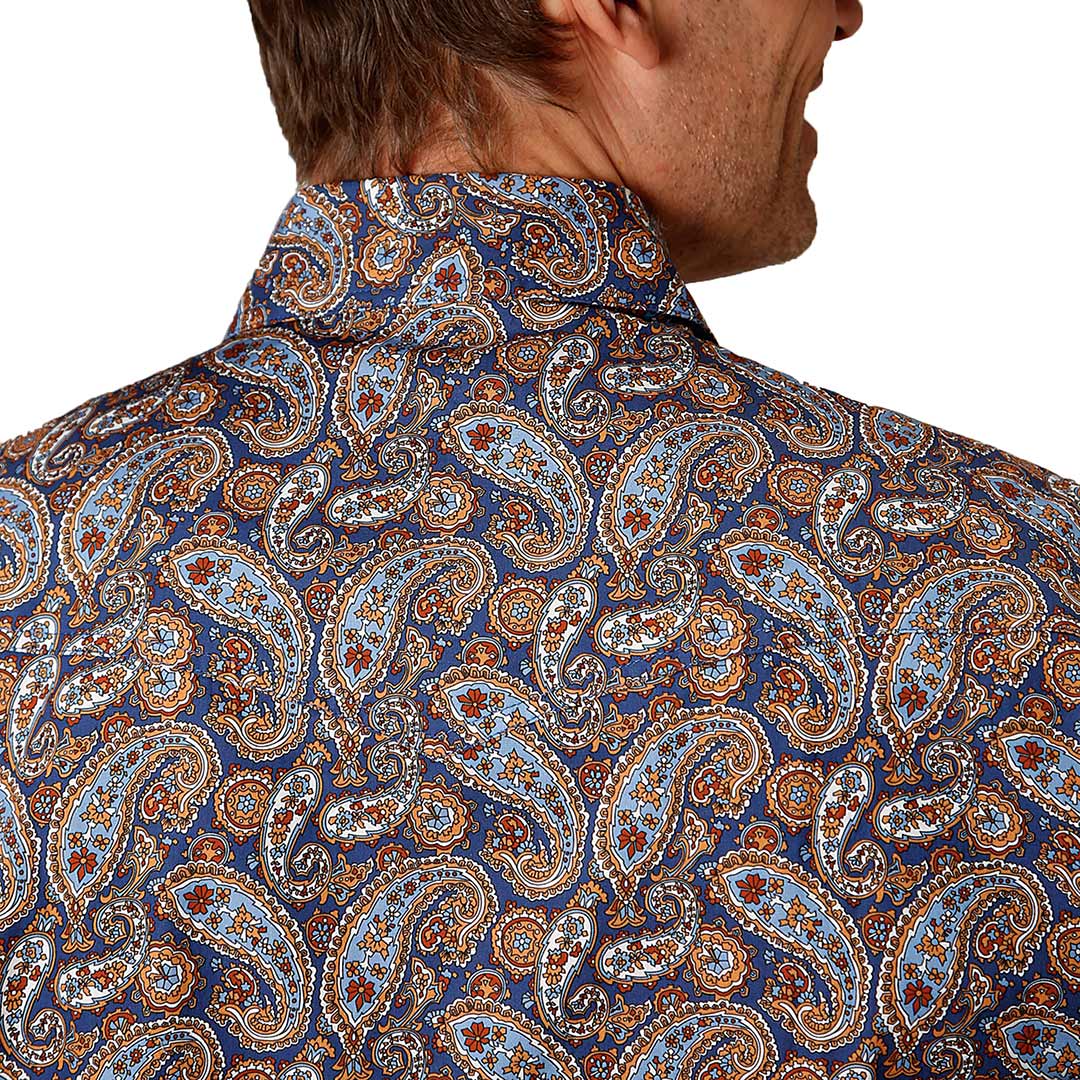 Roper Men's Paisley with Contrast Plaid Snap Shirt