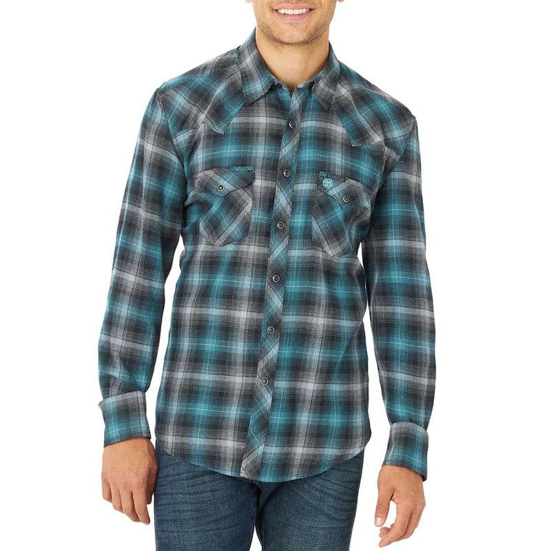Wrangler Men's Retro Flannel Plaid Snap Shirt