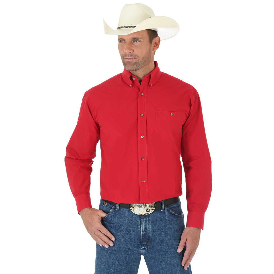 Chemise Unie George Strait Wrangler pour Hommes